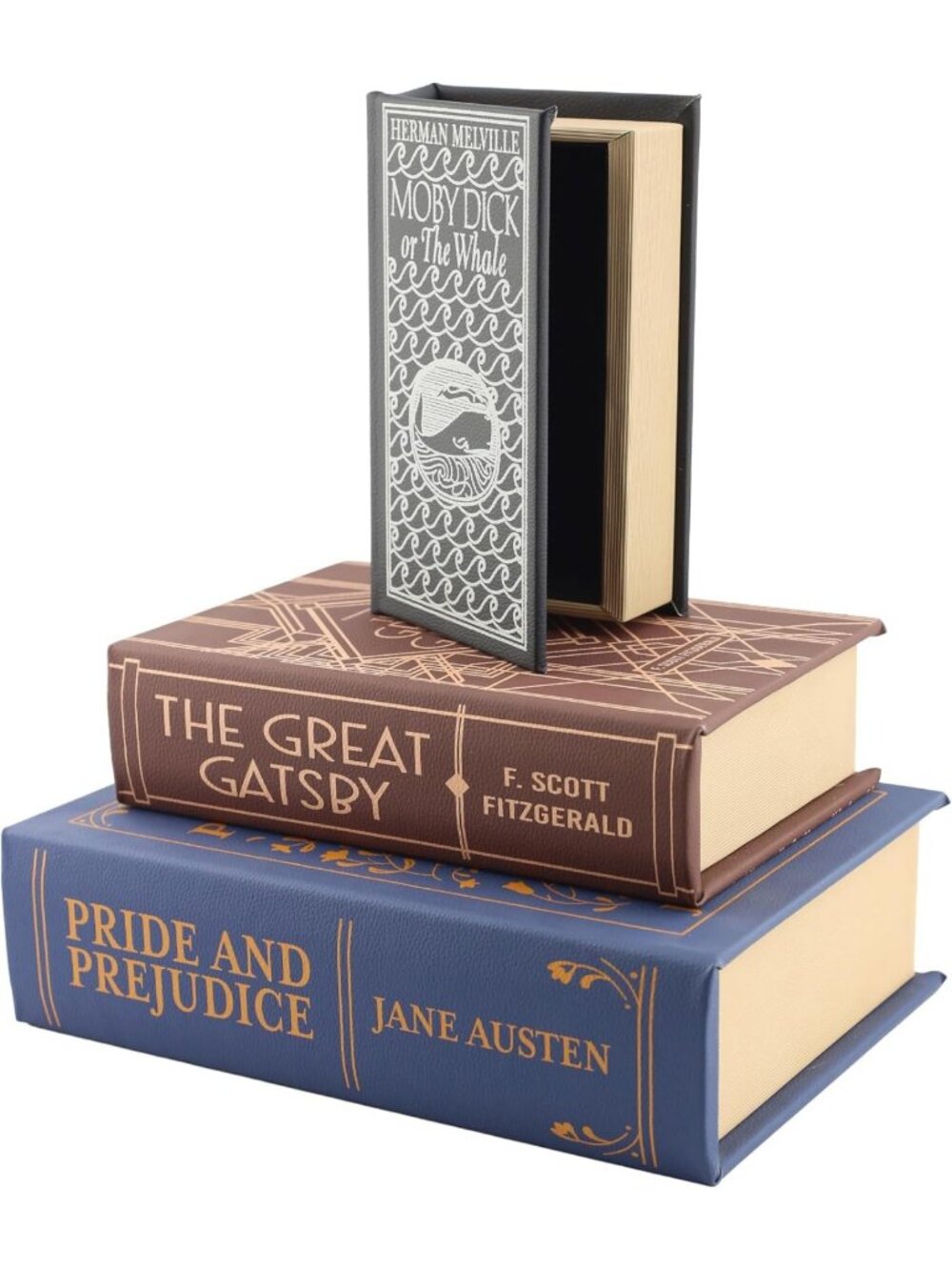 Vintage Style Hidden Secret Book Set of 3 - Faux Book Decor for Home Storage